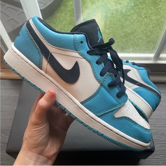 Jordan Other - Air Jordan 1 'UNC' Low Nike Blue White Navy Black Obsidian GS 6.5Y 6.5M 8W